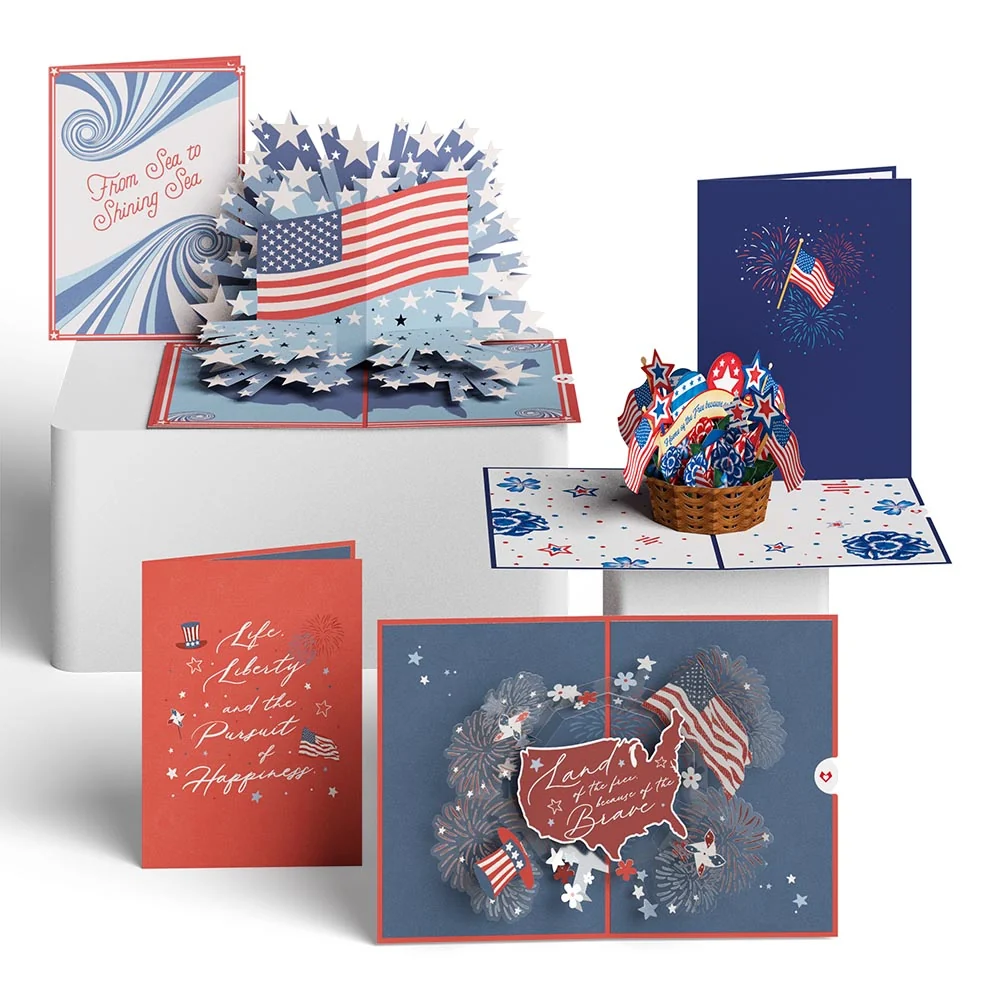 Lovepop Patriotic 3-Pack Basket