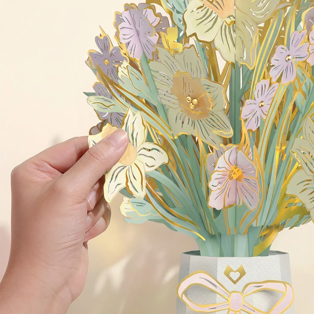 Lovepop Daffodils in Bloom Pop-Up Card & Luxe Bouquet Bundle - Image 5