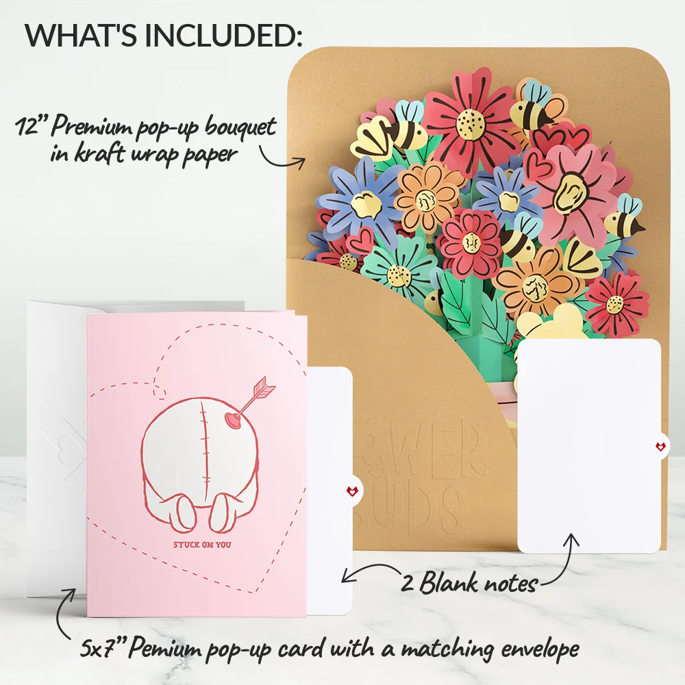 Lovepop Disney’s Winnie the Pooh Pop-Up Card & Flower Buds Bouquet Bundle - Image 2