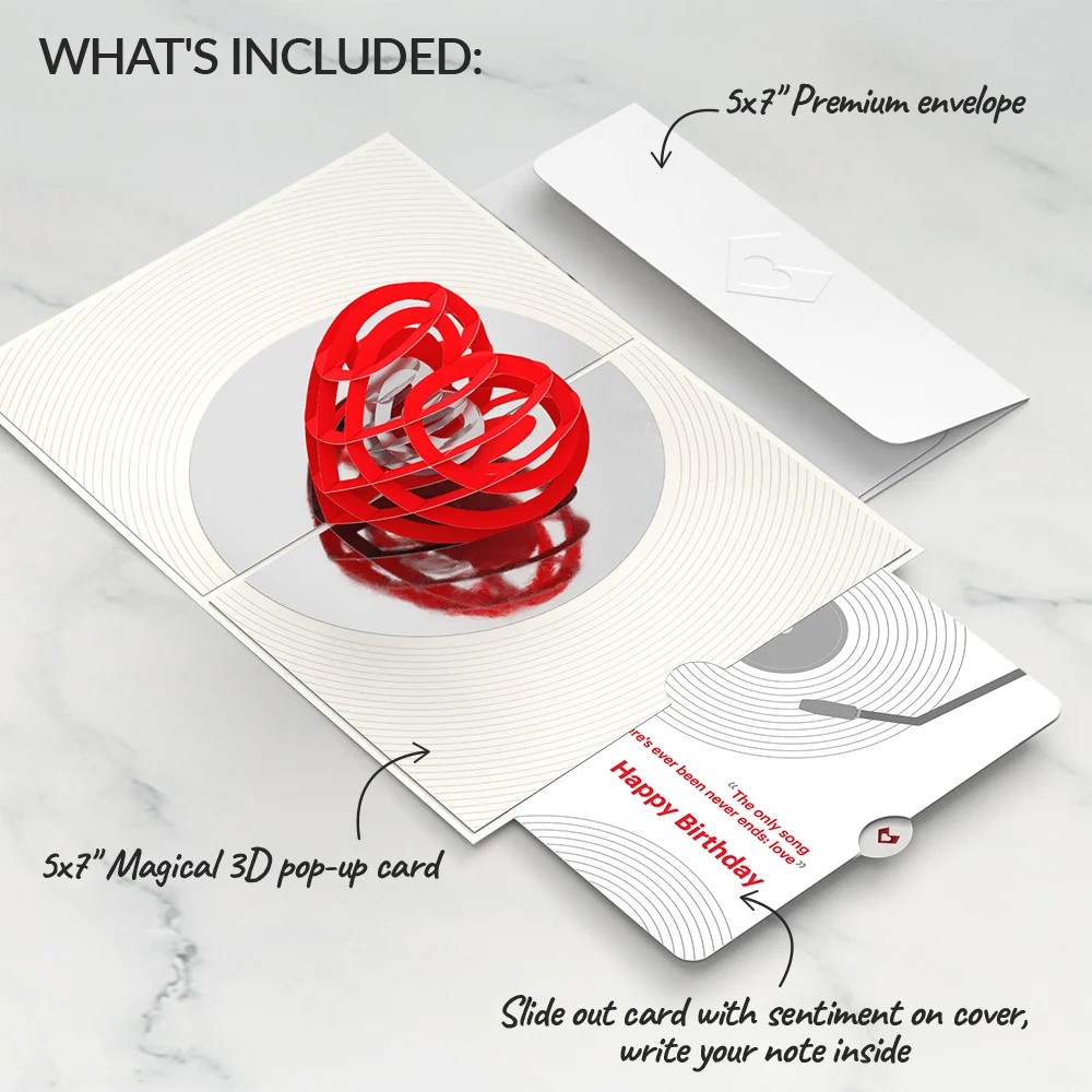 Lovepop OK Go: Love Pop-Up Card and Timeless Melody Birthday Sentiment Set - Image 2