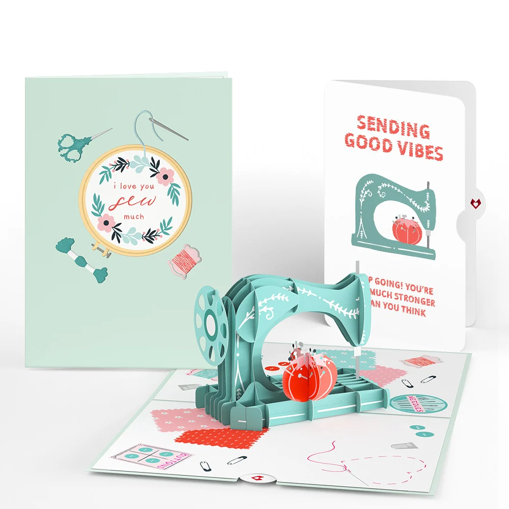 Lovepop Love You Sew Much Encouragement Pop-Up Card and Sentiment Set