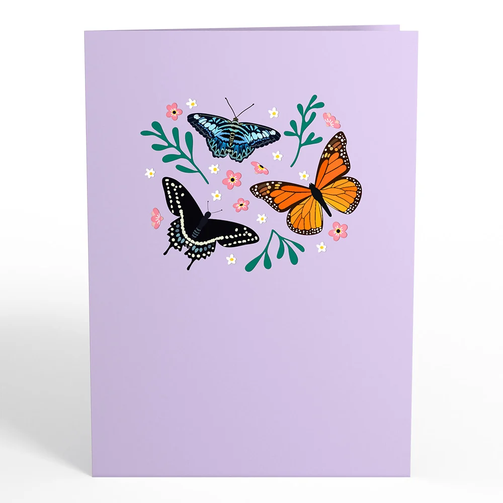 Lovepop Garden Butterflies Pop-Up Card Cream - Image 4