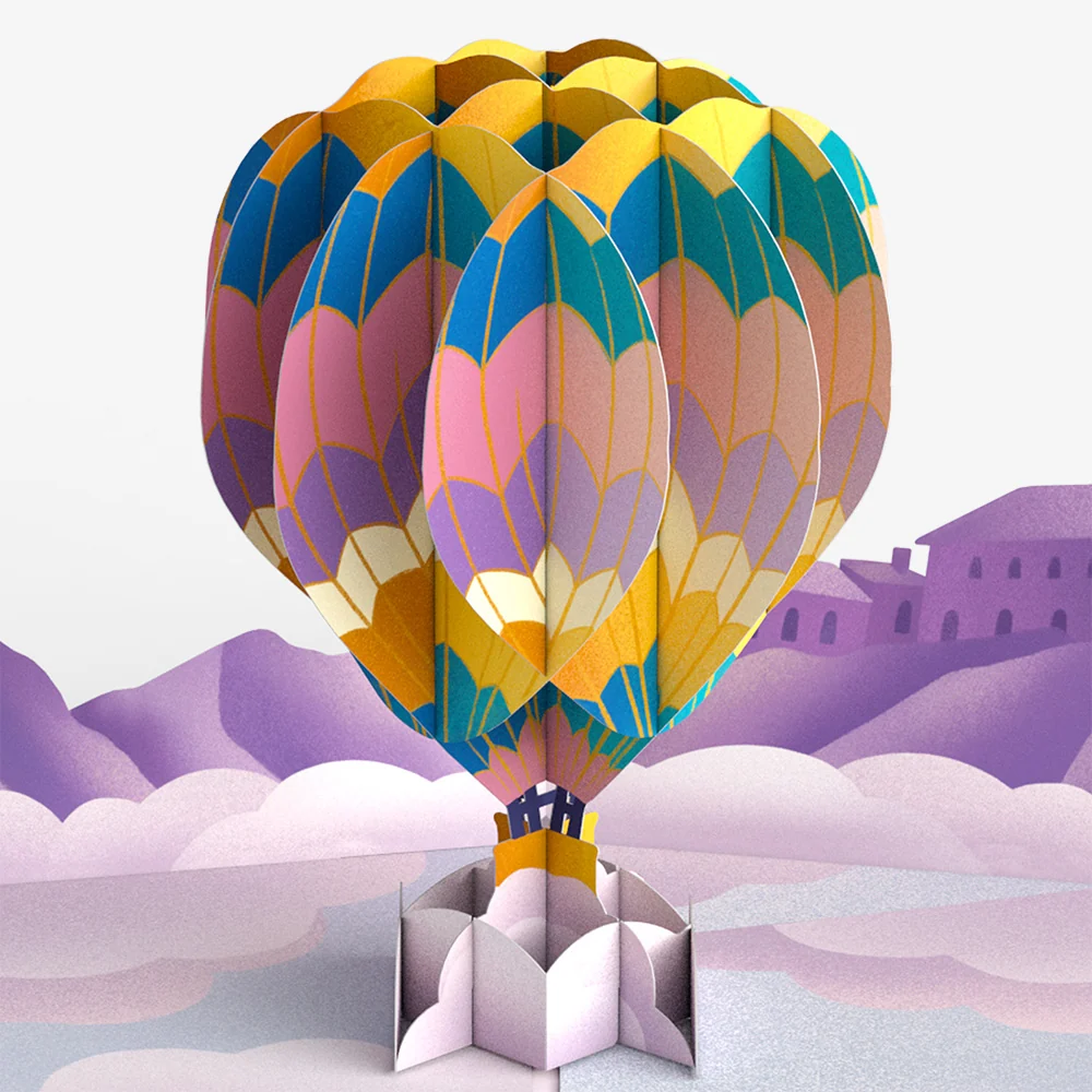 Lovepop Majestic Hot Air Balloon Birthday Pop-Up Card and Rise Weirdo Rise Sentiment Set Cream - Image 3
