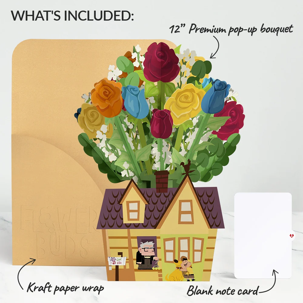 Lovepop Disney and Pixar Up House Flower Buds Bouquet - Image 6