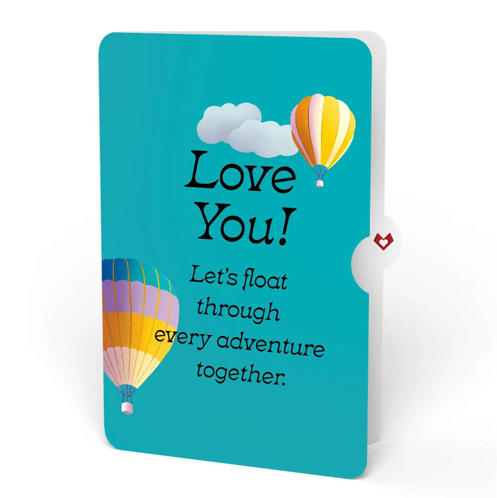 Lovepop Adventure Awaits Hot Air Balloon Love Pop-Up Card and Sentiment Set Basket - Image 4