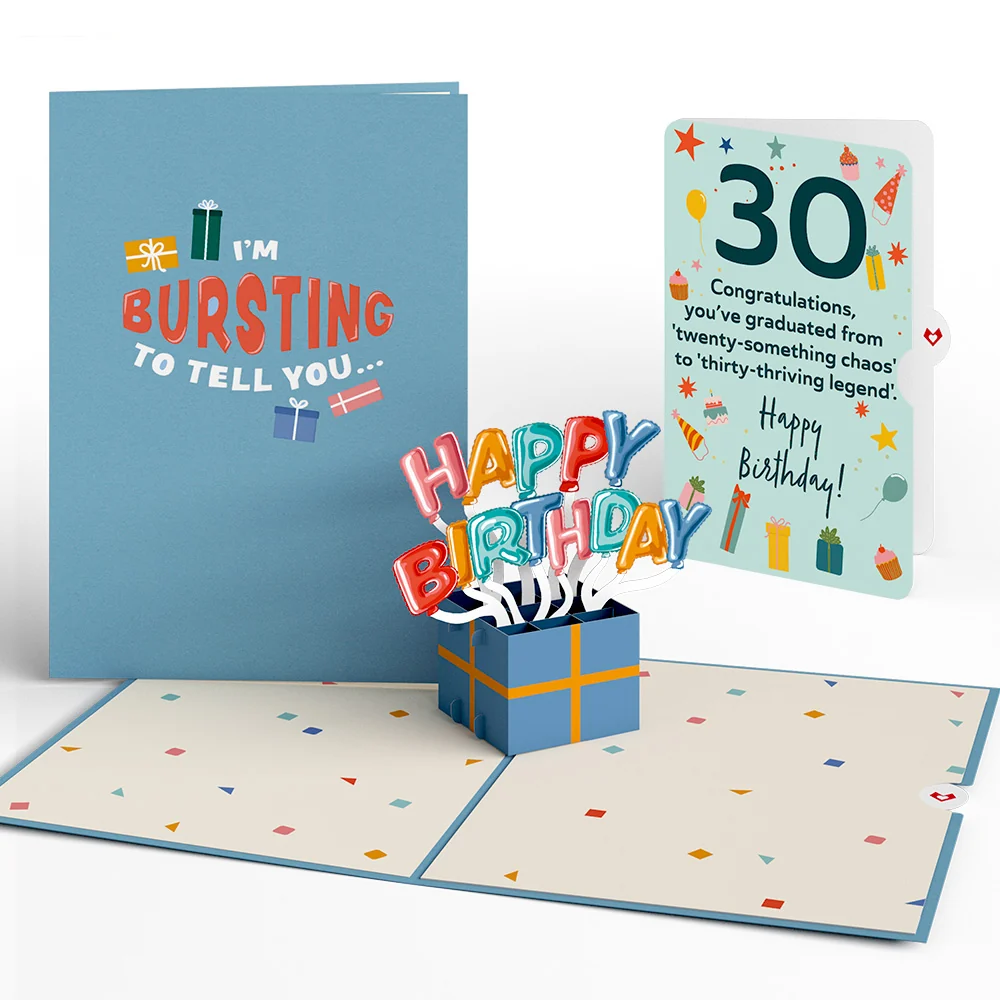 Lovepop Happy 30th Birthday Burst Pop-Up Card and Sentiment Set