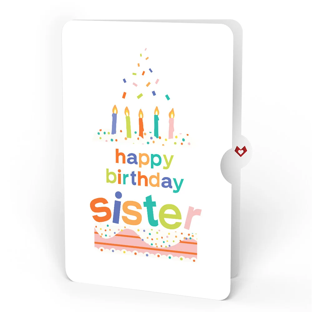 Lovepop Happy Birthday to You! Confetti Cake Pop-Up Card and Sentiment Set for Sister Candle - Image 4