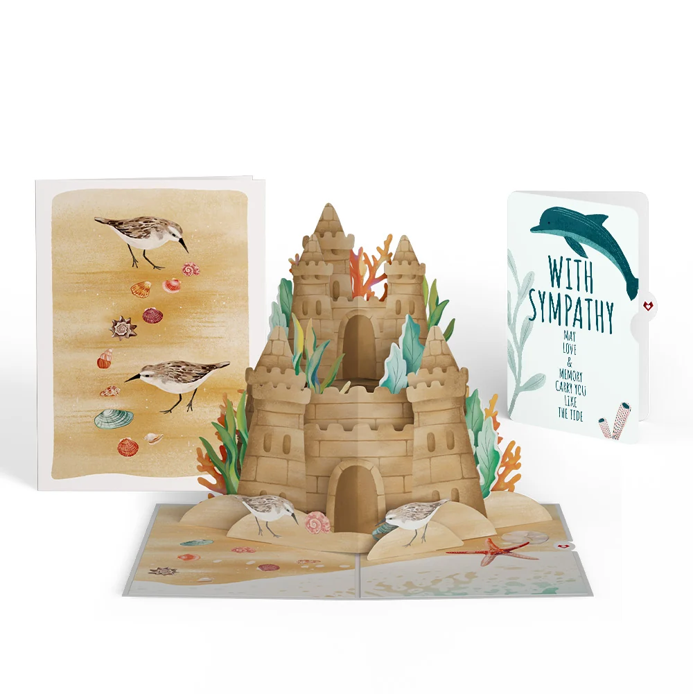 Lovepop Seaside Sandcastle Sympathy Pop-Up Card and Sentiment Set