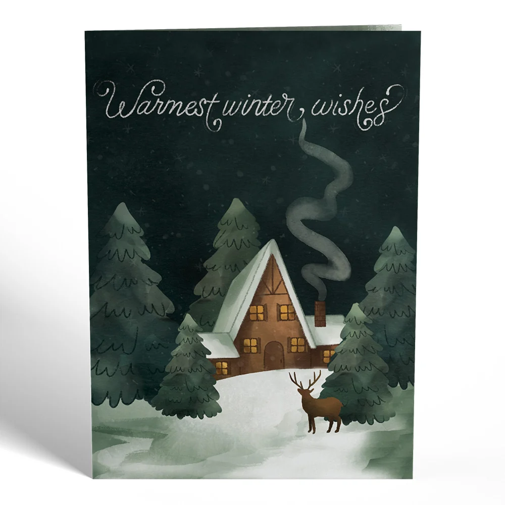 Lovepop Winter Wishes Mountain Village Light-Up Pop-Up Card - Image 5