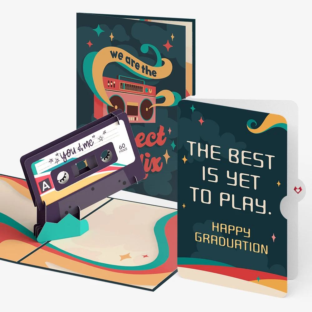 Lovepop The Perfect Mixtape Graduations Pop-Up Card and Sentiment Set