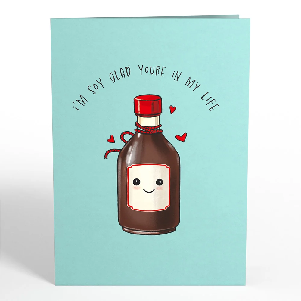 Lovepop Soy Glad You're in My Life Sushi Pop-Up Card Bottle - Image 5