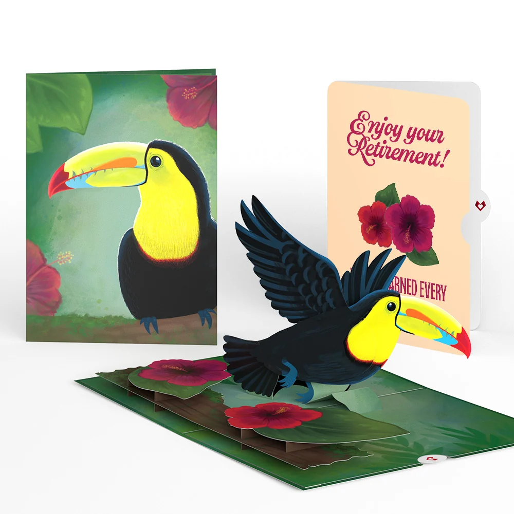 Lovepop Rainforest Toucan Retirement Pop-Up Card and Hibiscus Sentiment Set