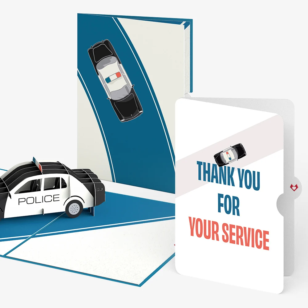 Lovepop Police Car Thank You Pop-Up Card and Sentiment Set