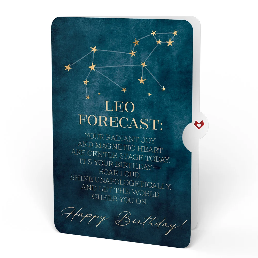 Lovepop You're a Star Birthday Pop-Up Card and Leo Zodiac Sentiment Set - Image 4