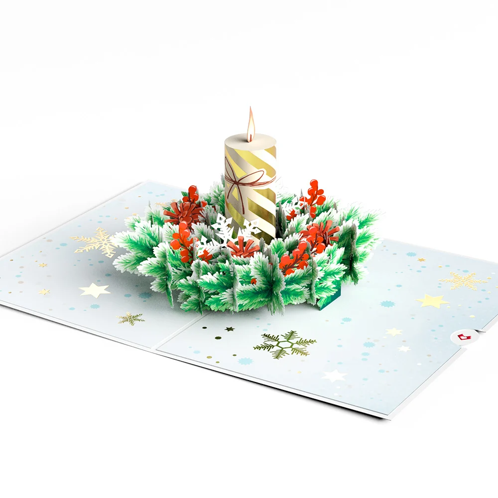 Lovepop Festive Winter Candle Pop-Up Card - Image 3
