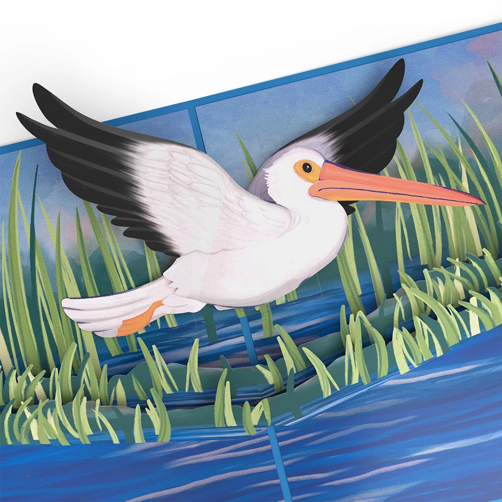 Lovepop Pelican in the Marsh Pop-Up Card - Image 2