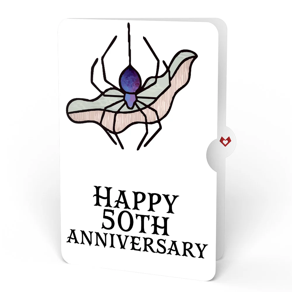 Lovepop Moonlit Amethyst 50th Anniversary Suncatcher Bouquet and Sentiment Set Glass - Image 4