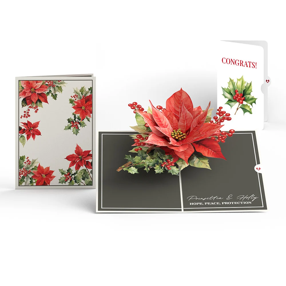 Lovepop Born to Bloom: December Birth Month Flowers Congratulations Pop-Up Card and Sentiment Set