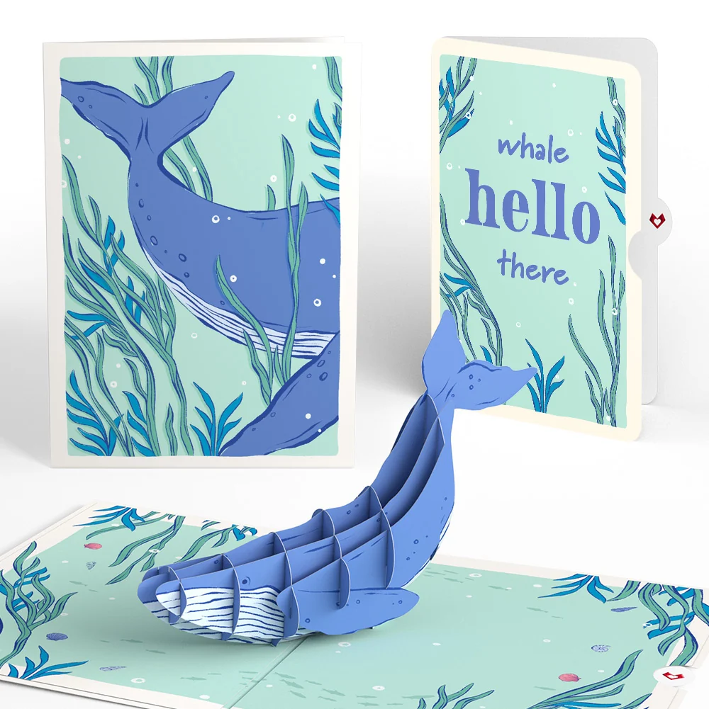 Lovepop Whale Beneath the Waves Thinking of You Pop-Up Card and Sentiment Set