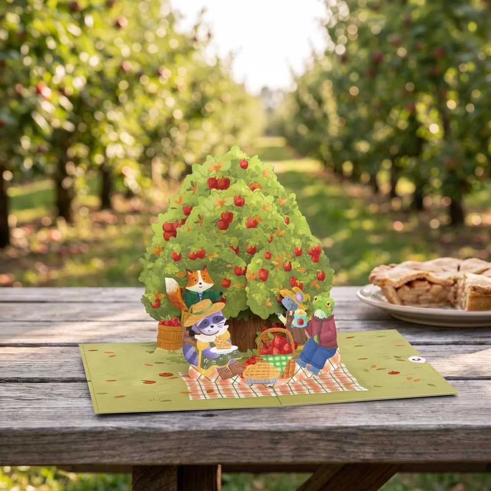 Lovepop Woodland Animals Autumn Greetings Pop-Up Card Basket - Image 2