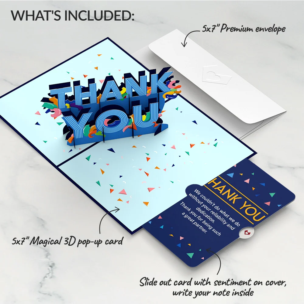 Lovepop Thank You Confetti Pop-Up Card and Reliable Partner Sentiment Set - Image 2
