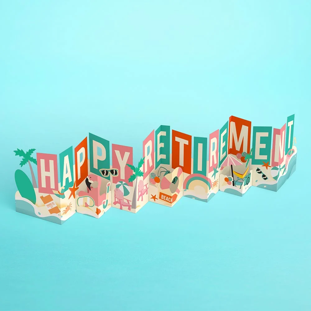 Lovepop Happy Retirement Loooooong Card (Expands to 2 feet) Chair - Image 3