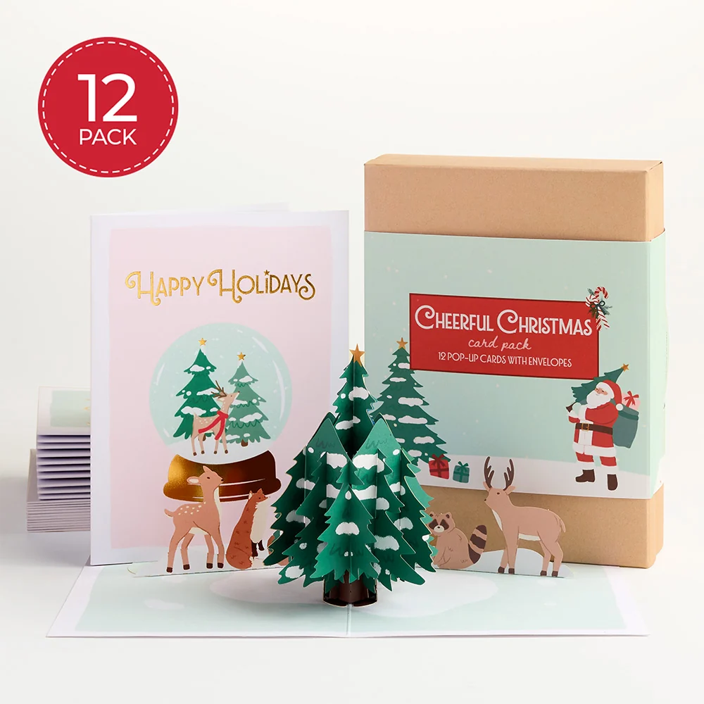 Lovepop Cheerful Christmas Box Set (Assorted 12-pack): Paperpop Card