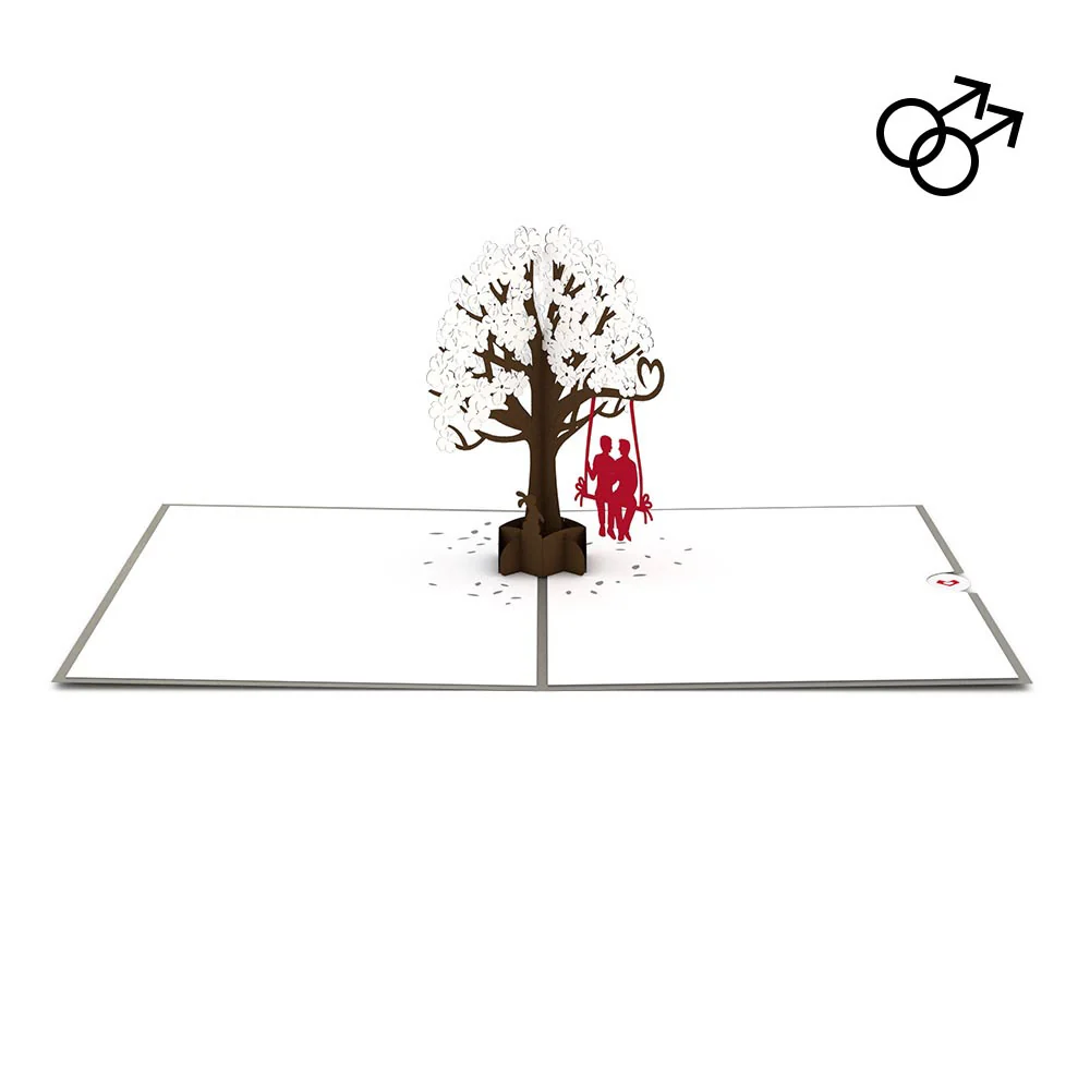 Lovepop Two Guys on a Swing Pop-Up Card