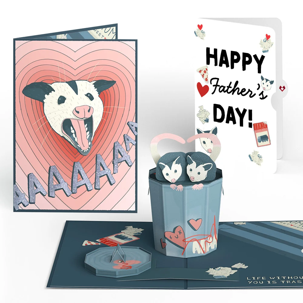 Lovepop Life Without You Is Trash Possums Father’s Day Pop-Up Card and Sentiment Set