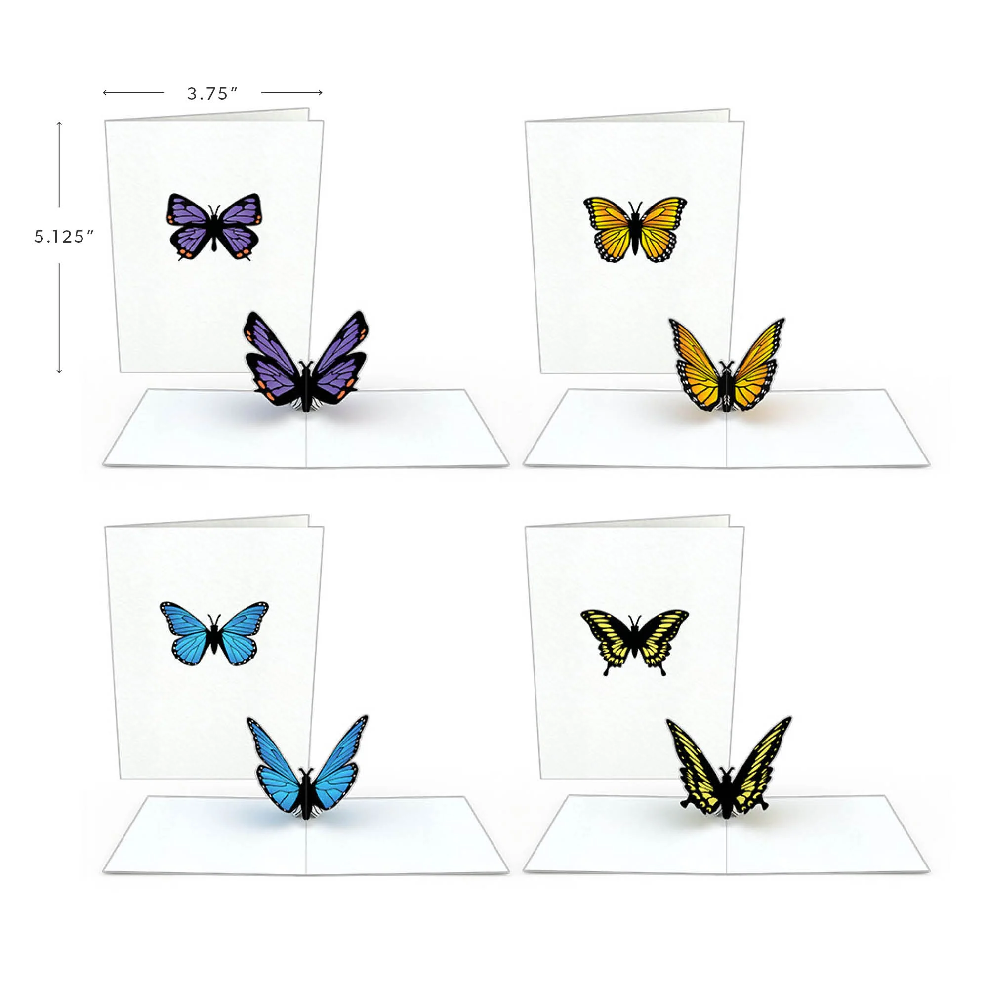 Lovepop Butterfly Notecards (Assorted 4-Pack)