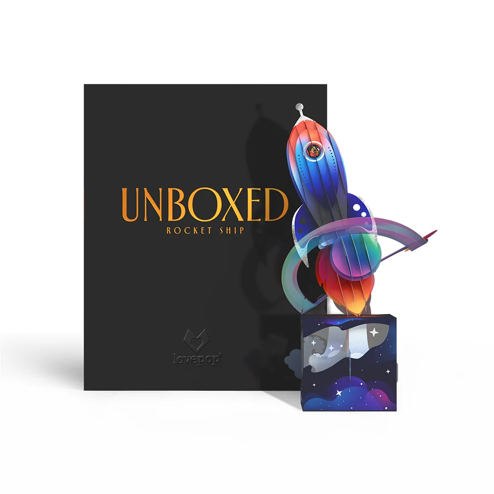 Lovepop Rocket Ship Unboxed Pop-Up Paper Sculpture - Image 9