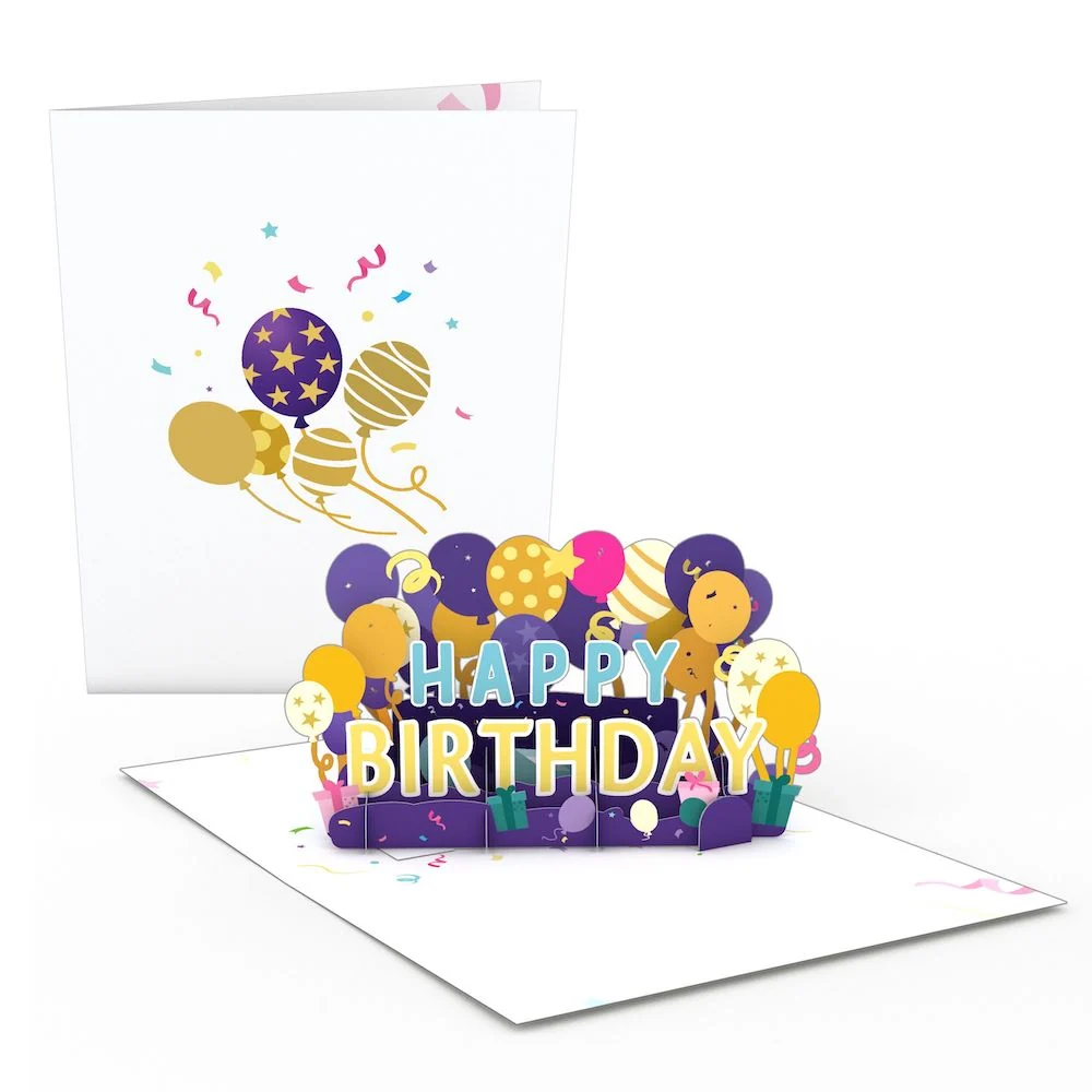 Lovepop Happy Birthday Balloons: Paperpop Card