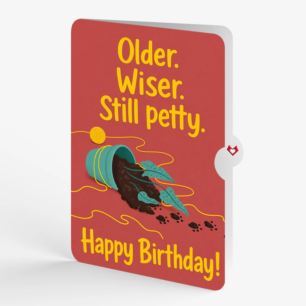Lovepop Mischievous Cat Birthday Pop-Up Card and Still Petty Sentiment Set - Image 4