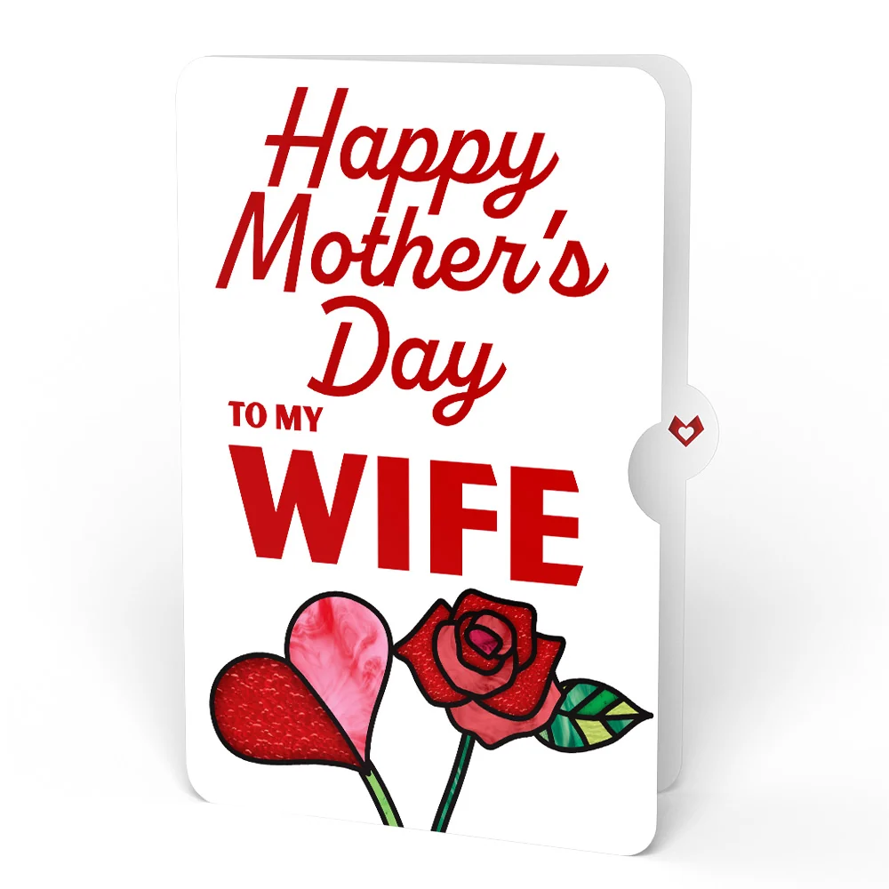 Lovepop Radiant Rose Mother’s Day Suncatcher Bouquet and Sentiment Set for Wife Glass - Image 4