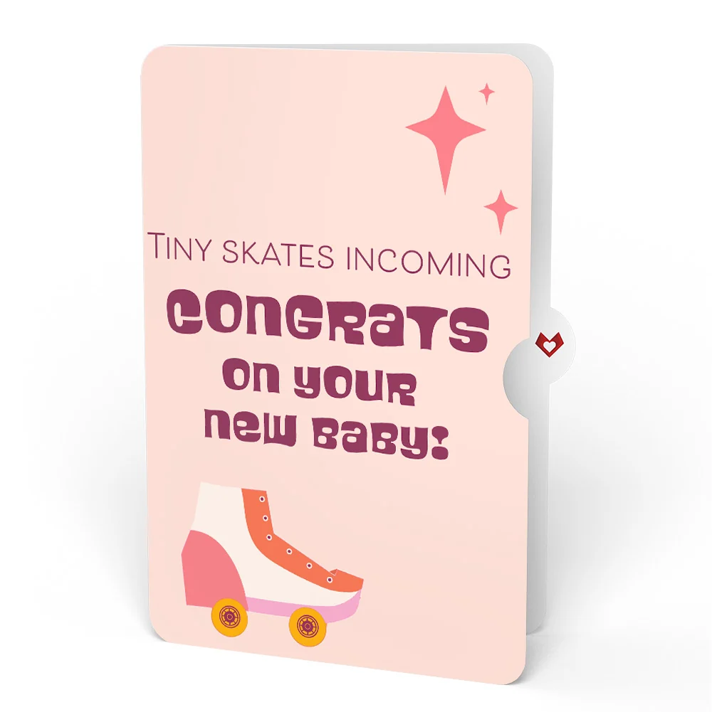 Lovepop Let the Good Times Roll Roller Skate New Baby Pop-Up Card and Sentiment Set - Image 4