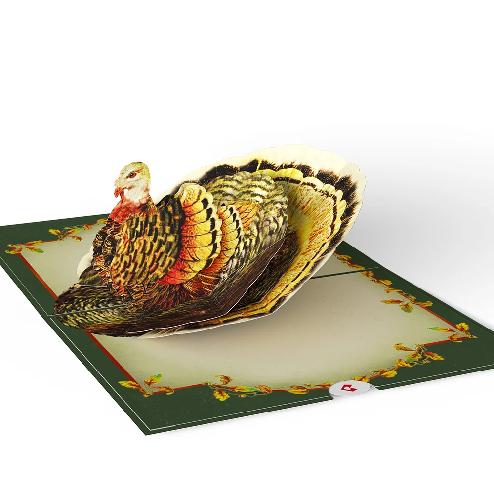 Lovepop Thanksgiving Greetings Vintage Turkey Pop-Up Card - Image 3