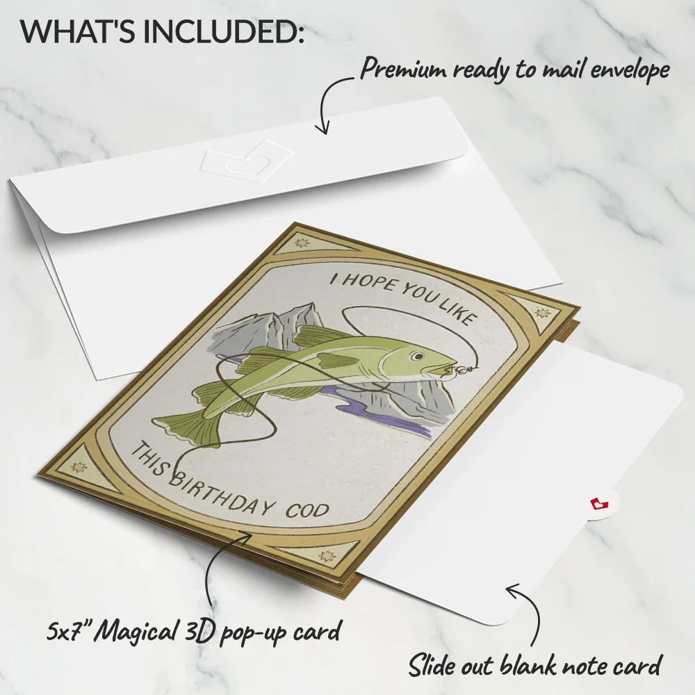 Lovepop Birthday Cod Pop-Up Card - Image 5