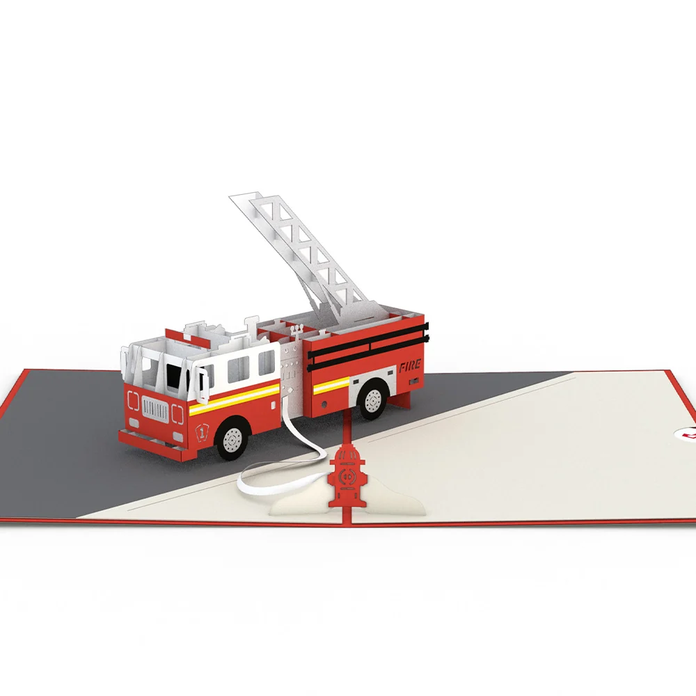 Lovepop Fire Truck Pop-Up Card - Image 3