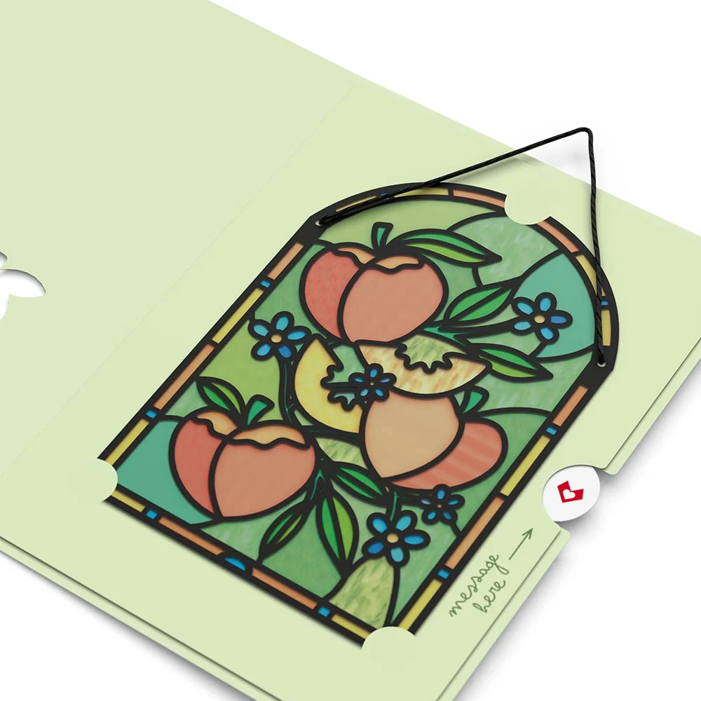 Lovepop Peachy Birthday Peaches Suncatcher Card - Image 4