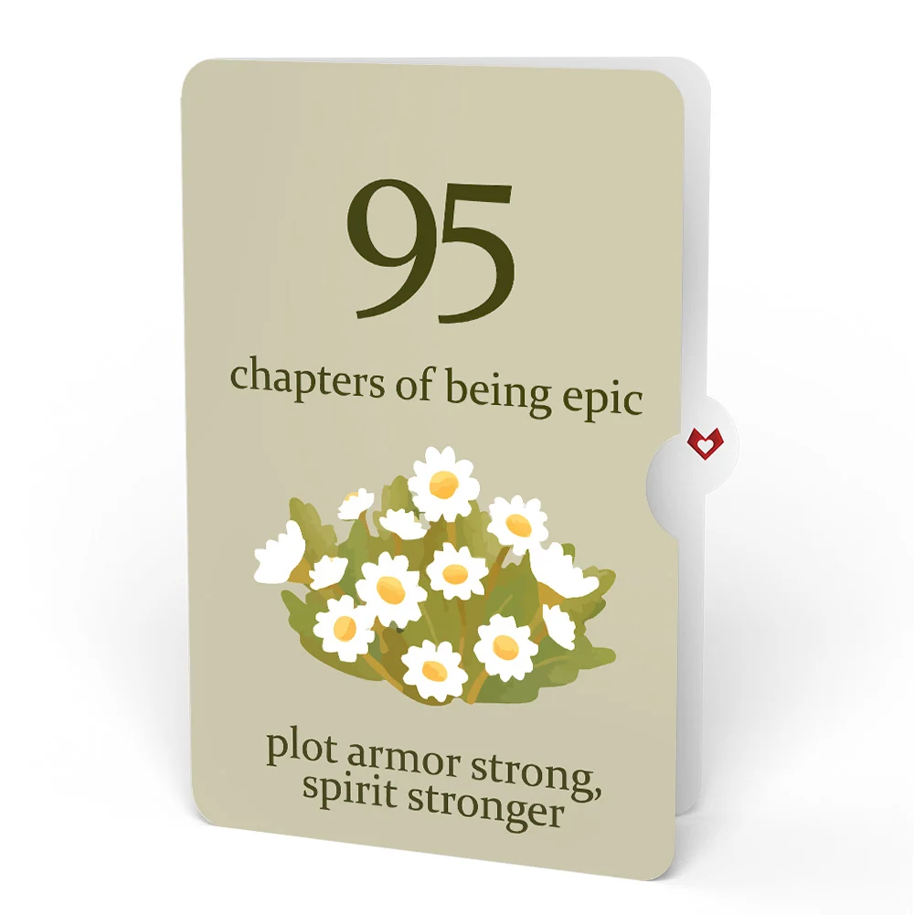 Lovepop Cheers to a New Chapter 95th Birthday Pop-Up Card and Sentiment Set Cream - Image 4