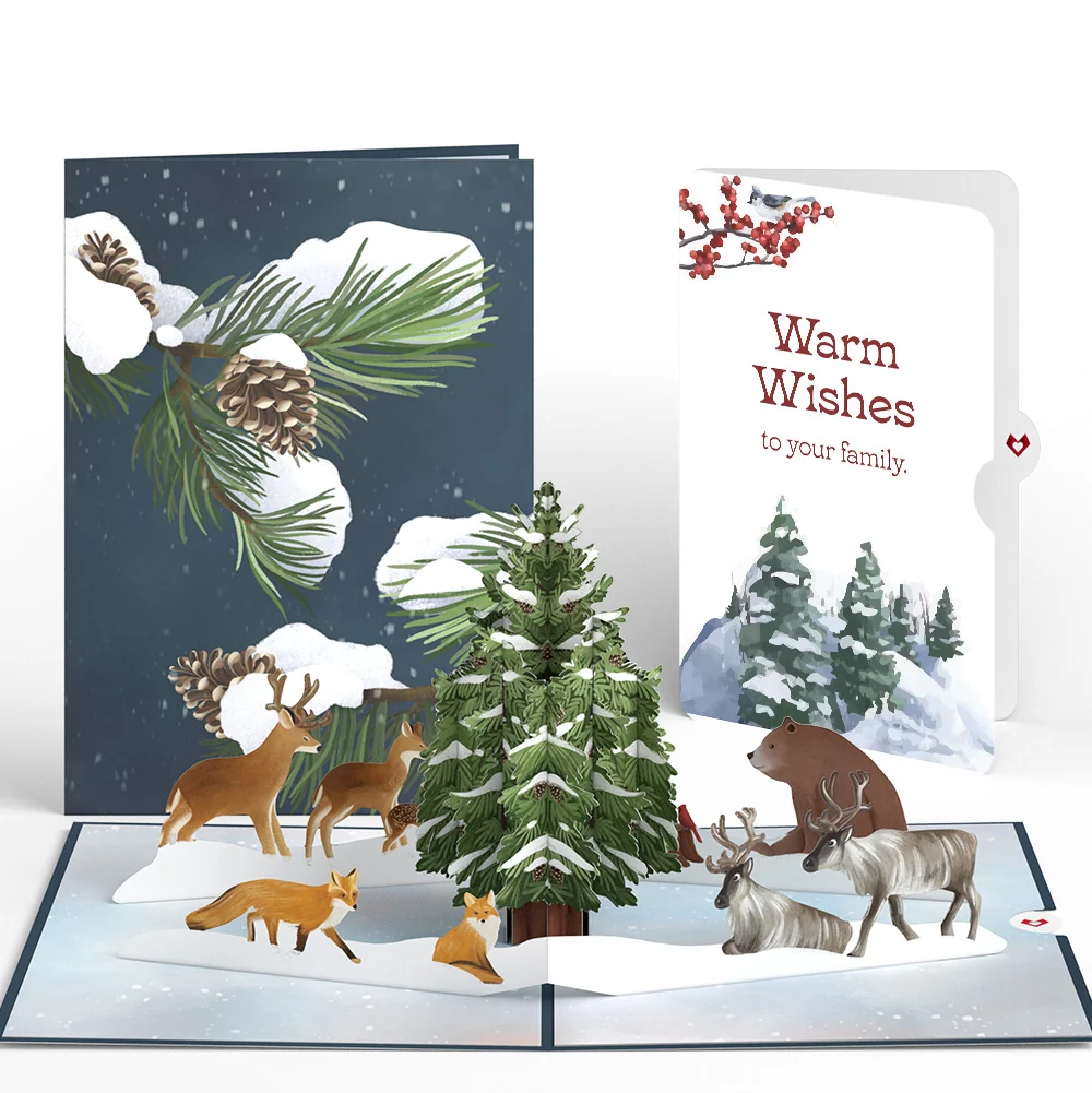Lovepop Winter's Eve Vigil Pop-Up Card and Warm Wishes Sentiment Set for Family