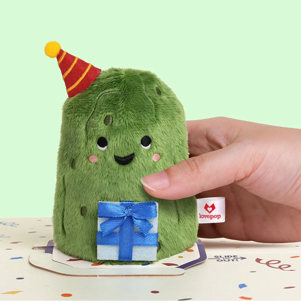 Lovepop 'Big Dill' Birthday Pickle Plushpop Card - Image 2