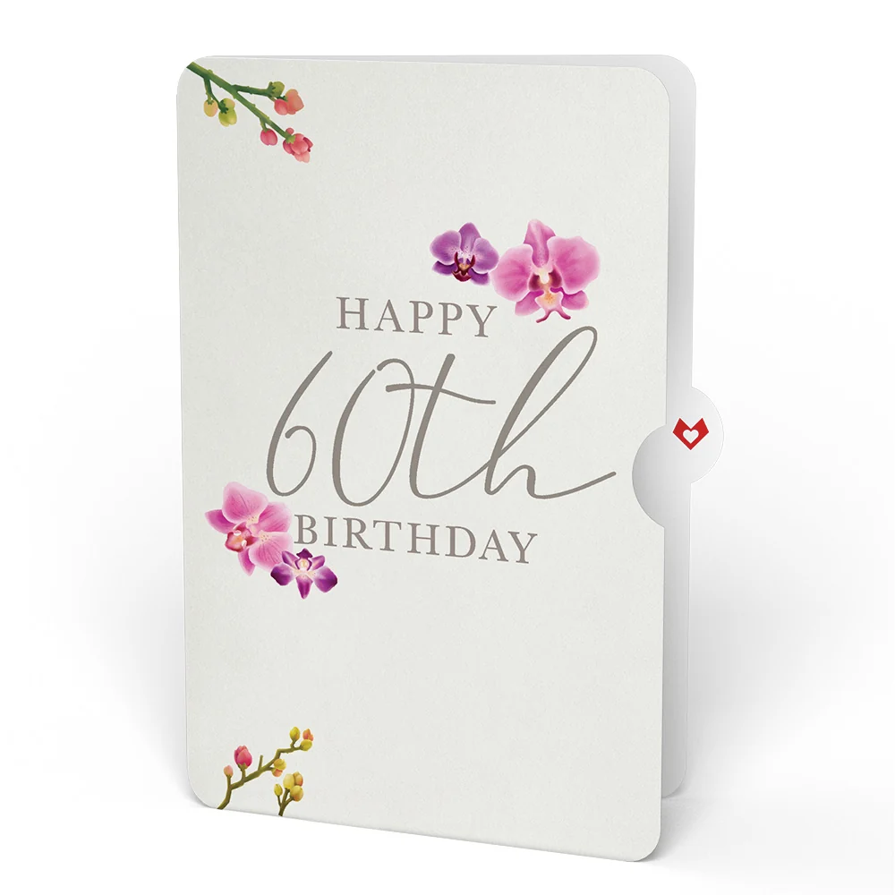 Lovepop Cherry Blossom 60th Birthday Bouquet and Sentiment Set Vase - Image 4