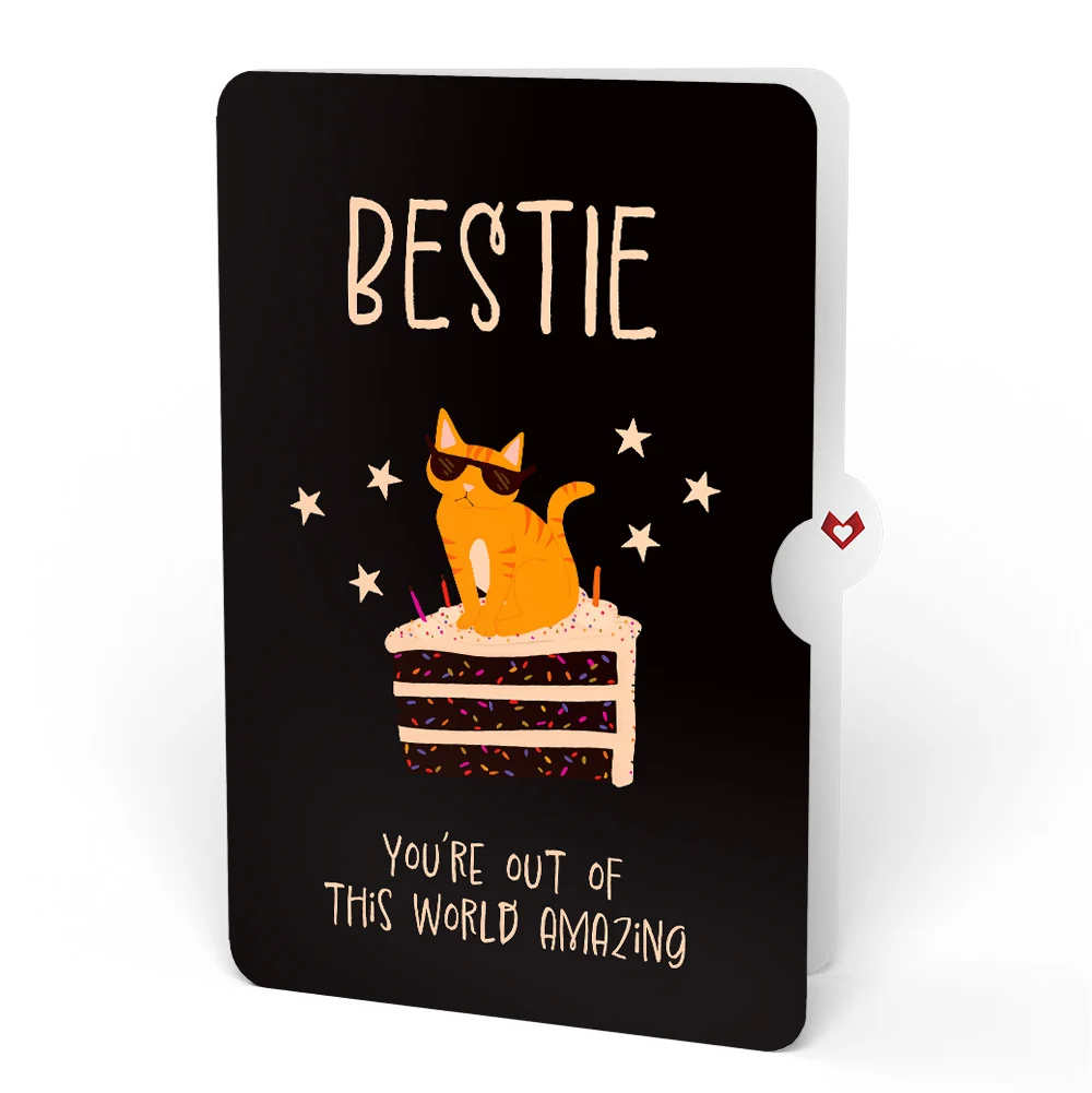 Lovepop Out of this World Birthday Cat Pop-Up Card and Sentiment Set for Bestie - Image 4
