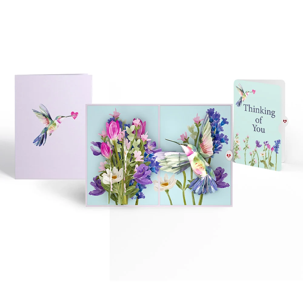 Lovepop Love in Bloom Hummingbird Thinking of You Pop-Up Card and Sentiment Set