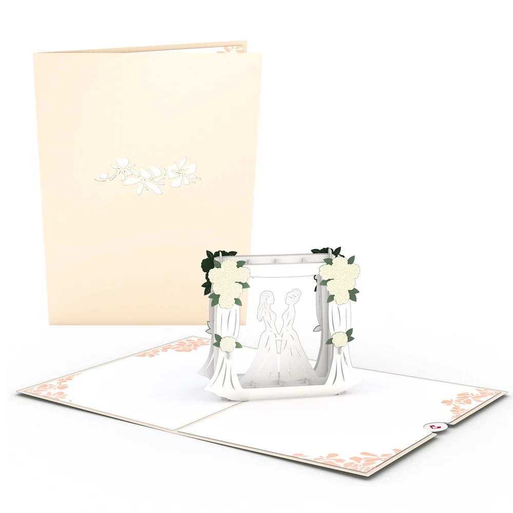 Lovepop Wedding Couple Same Sex Female Pop-Up Card