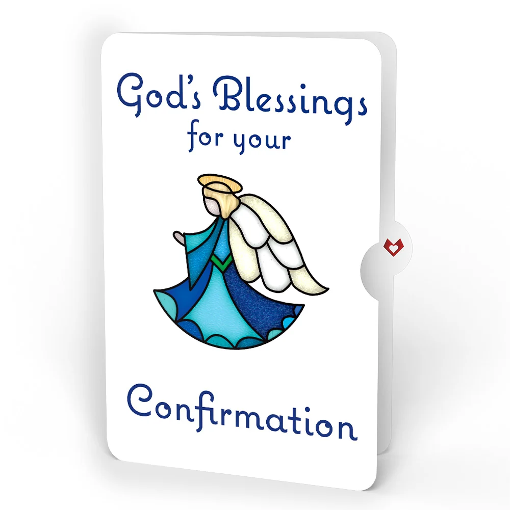Lovepop Angel Blessings to You Confirmation Suncatcher Card and Sentiment Set Glass - Image 4