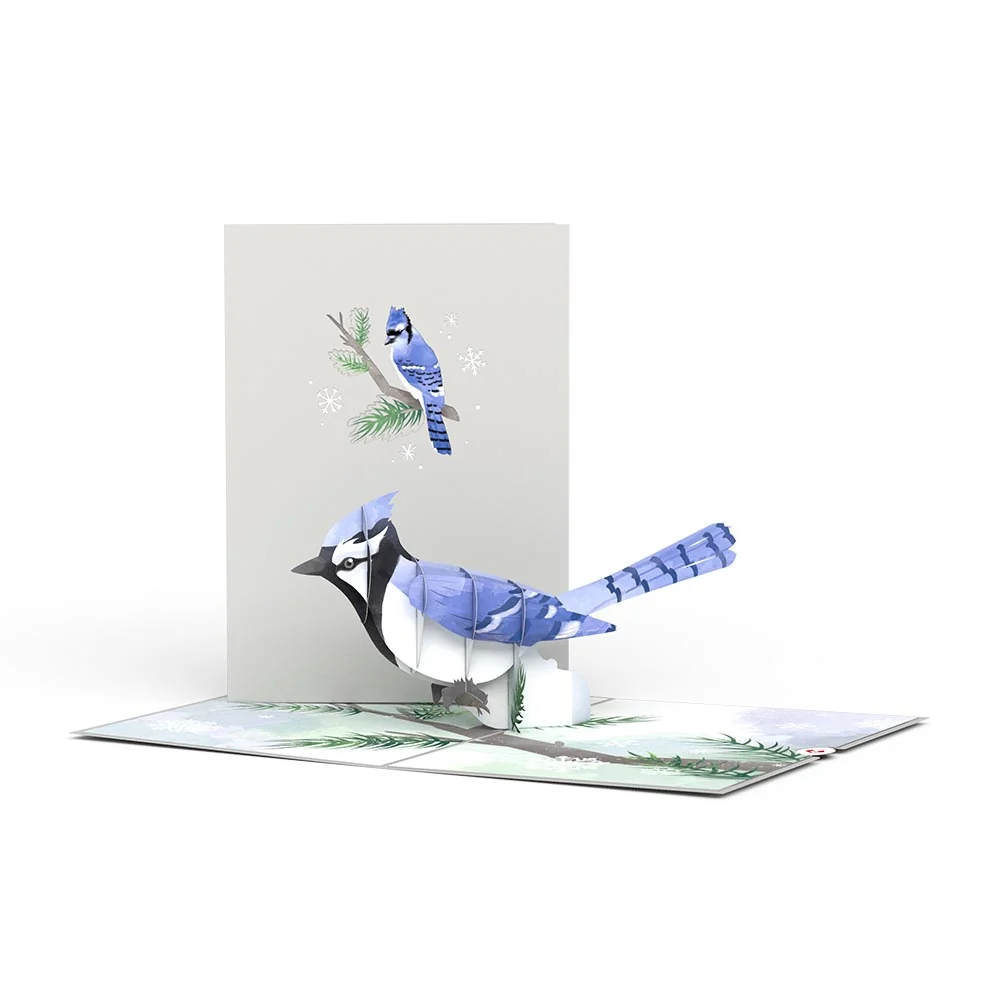 Lovepop Winter Blue Jay Pop-Up Card