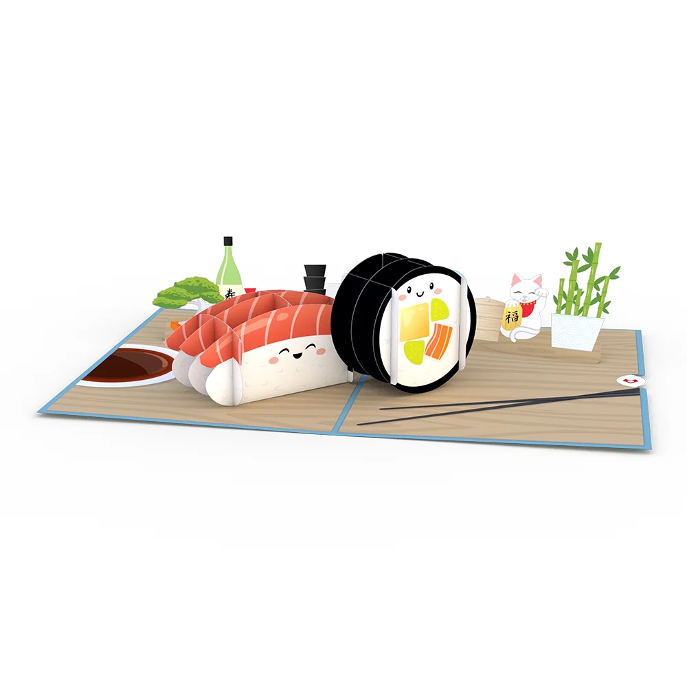 Lovepop Sushi Pop-Up Card Tea - Image 3