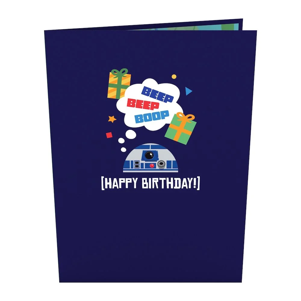 Lovepop Star Wars R2-D2 Birthday Card with Pop-Up Gift Scale - Image 3